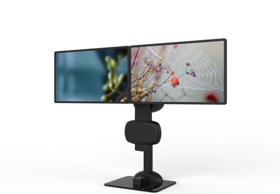 電動リフティング回転式ダブルモニター スタンド 首と腰の硬直感を緩和する